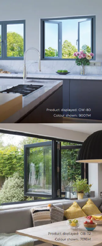 Small Origin Aluminium Windows - OW 80 and OB 72