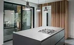 Scenic aluminium sliding door showing frame finish