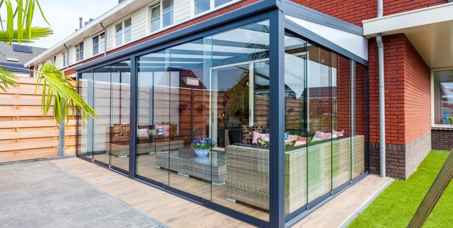 Deponti Nebbiolo aluminium and glass veranda