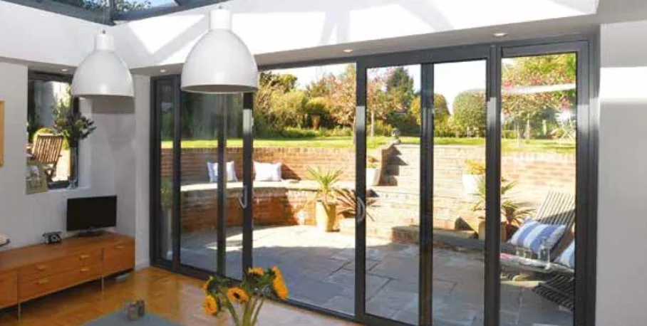 Cortizo aluminium sliding door, exterior view