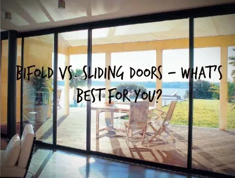 Slimline sliding doors framing a sea view from a dining room