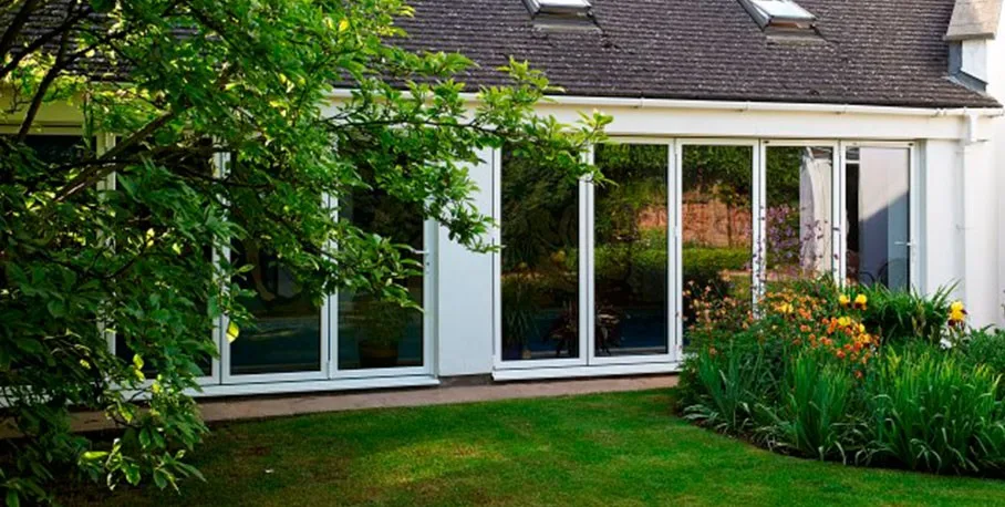 External view of a Cortizo aluminium bi-fold door