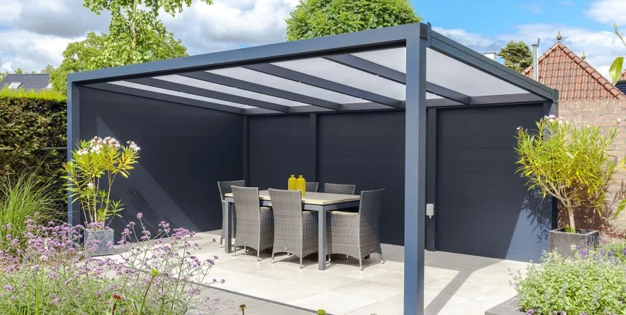 Deponti Ribolla detached aluminium and glass veranda