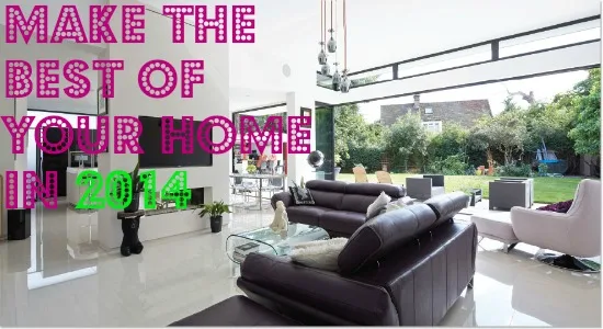 Open-plan living room with a fully glazed wall onto the garden